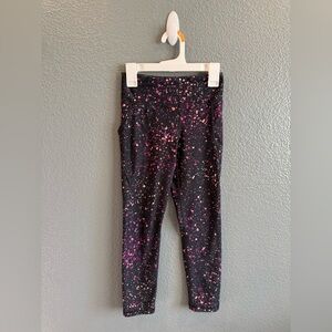 Girls Old Navy Active Size 8 Medium Black Purple Gold High-Rise Yoga Leggings